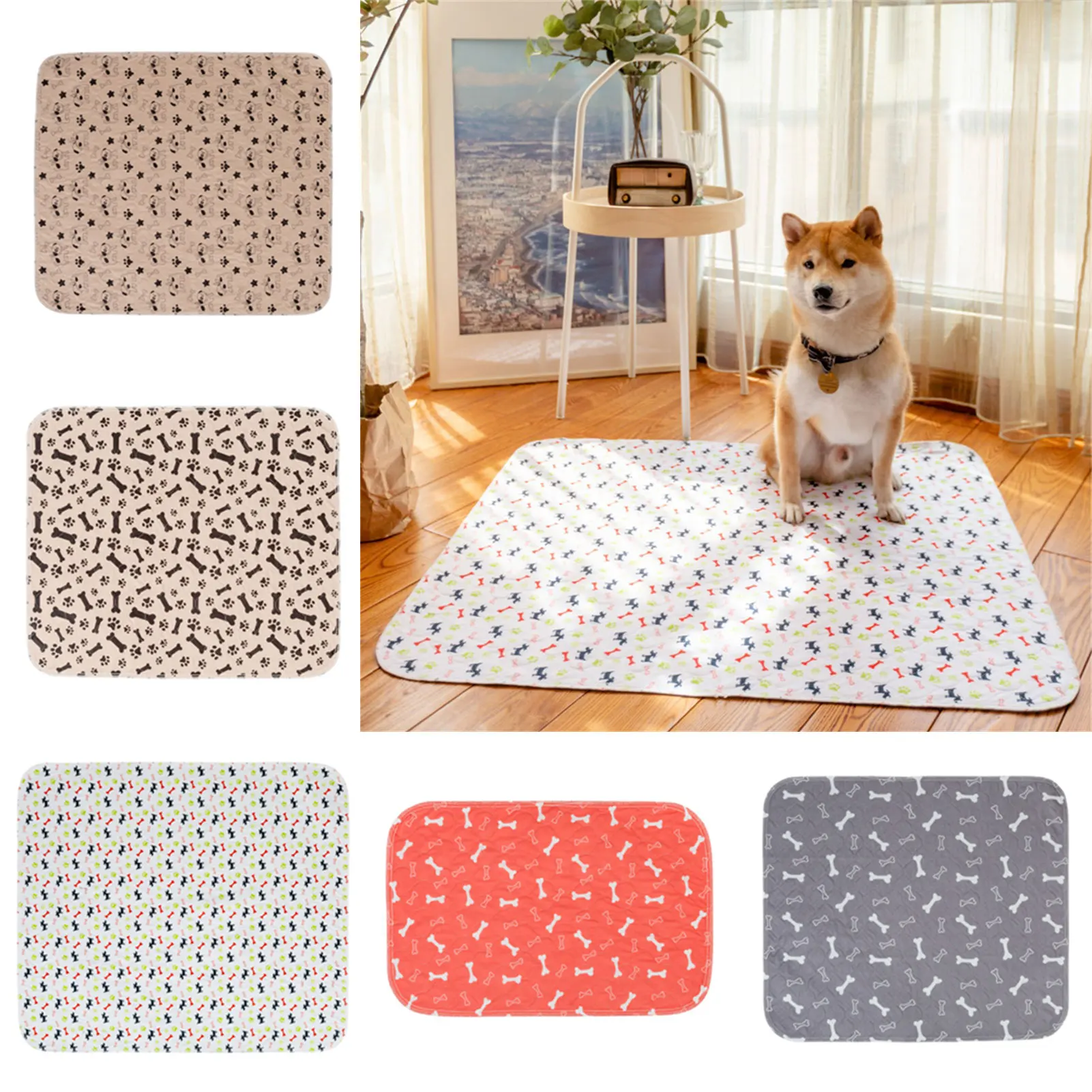 Dog Pee Pad Blanket,Reusable Puppy Pads,Washable Puppy Training Pad,Pet Pee Pad,Leak-Proof Potty Pad,For Small Medium Large Dogs