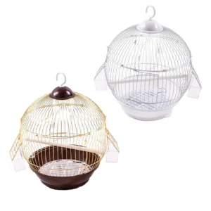 Birdcage with Food Bowl Hanging Indoor Accessories Stand Cage Hanging Cage for Parrot Small Birds Cockatiels Canary Cockatoos