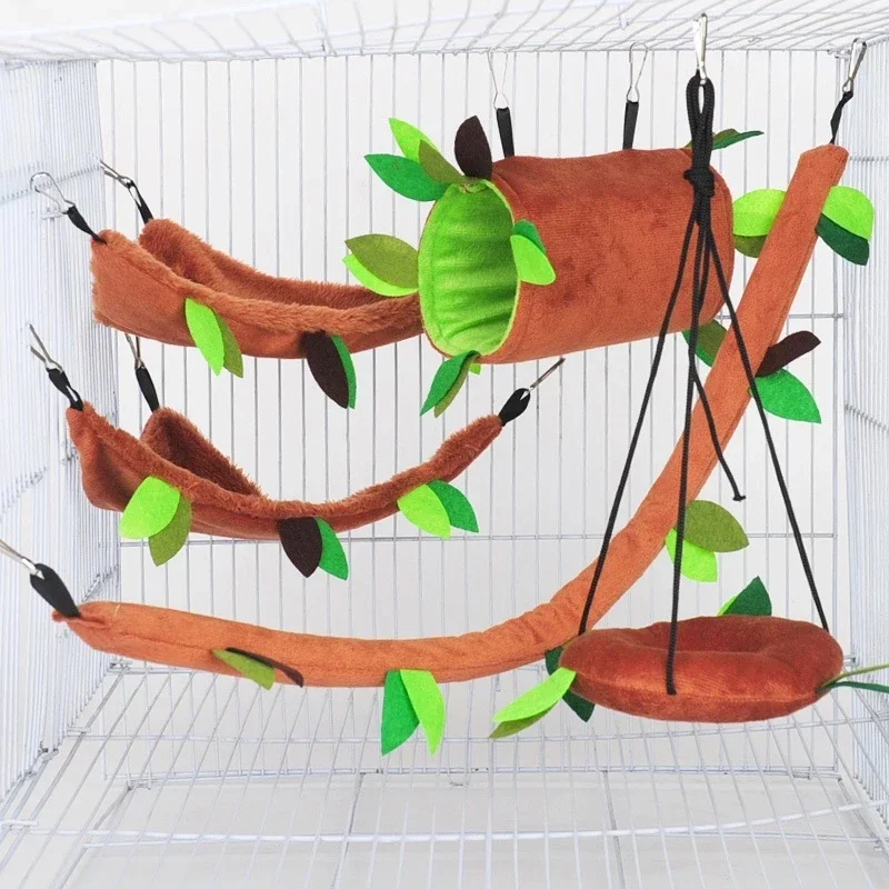 Plush Hammock Hamster Hammock for Rats Rodent Warm Cute Small Animal Assessories Guinea Pig Ferret Squirrel Nests Pets Supplies - Image 6