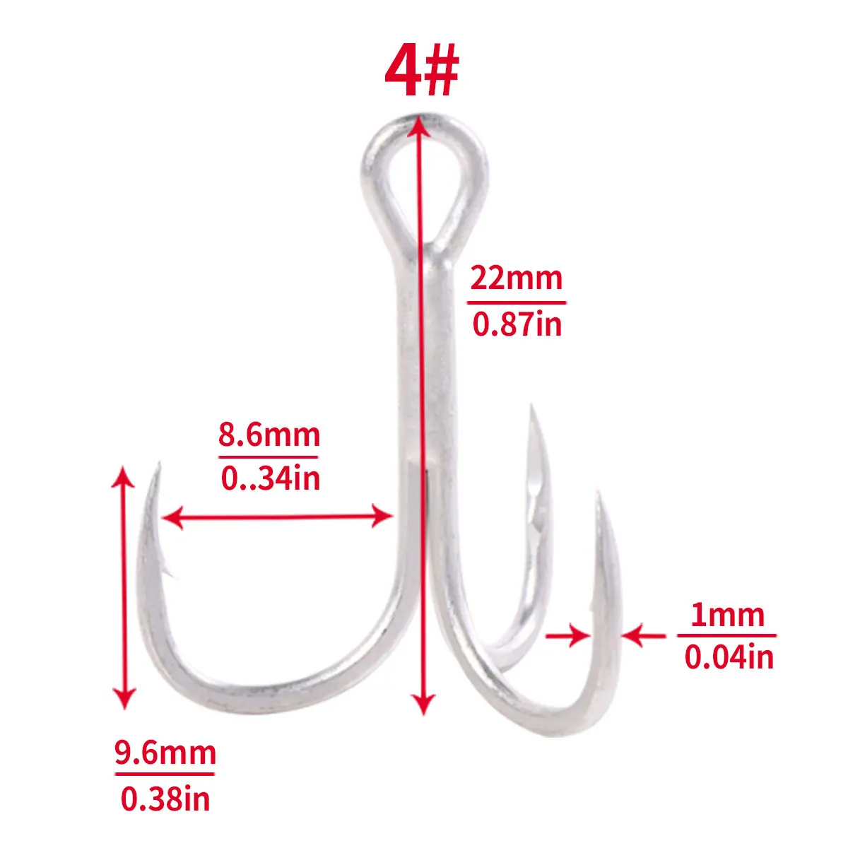 20pcs 4# 6# 8# 10#2# Fishing Hook High Carbon Steel Treble Hooks Bent Triple Fishhooks Set Anchor Hooks For Sea Fishing - Image 3
