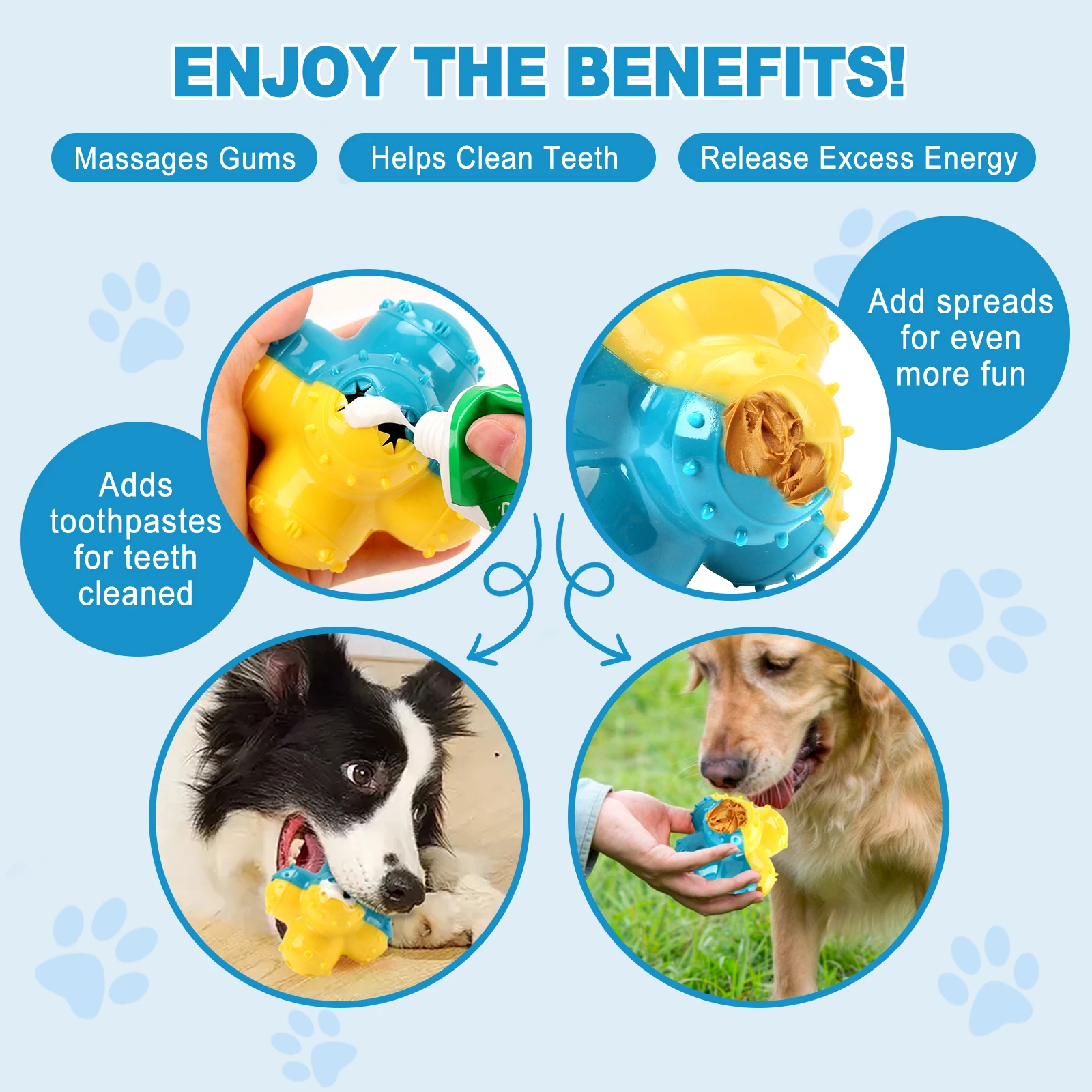 Dog Chewing Toys Dog Grinding Toys Dog Voice Toys Teeth Cleaning Ball Interactive Training Anti Bite Rubber Toys Pet Products - Image 4