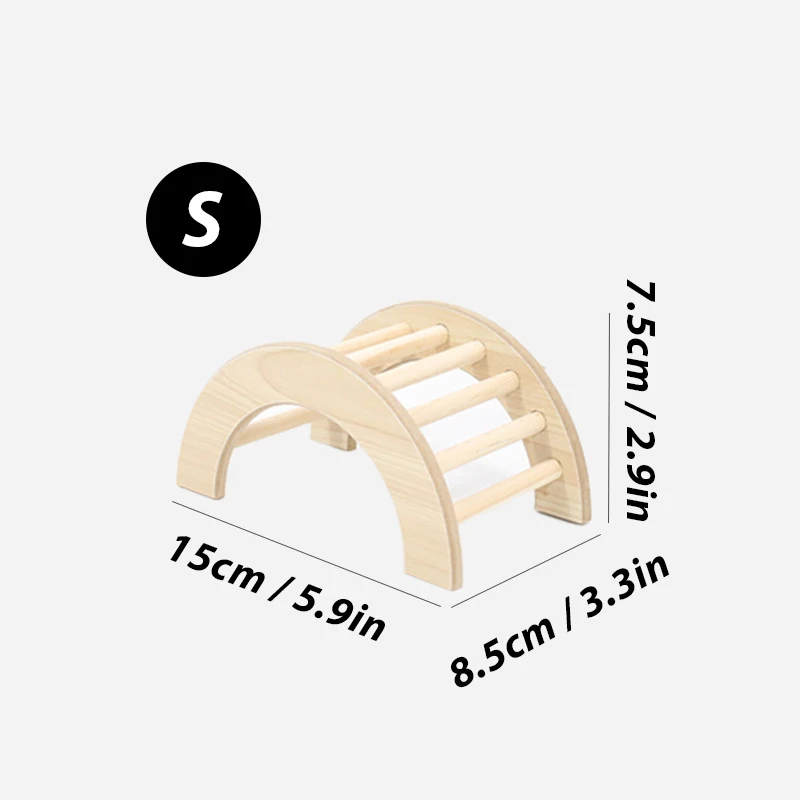 S/M/L Hamster Climbing Ladder Wooden Bridge for Guinea Pigs Rats Small Animals Toys Cage Decor Accessories Szczury Akcesoria - Image 8