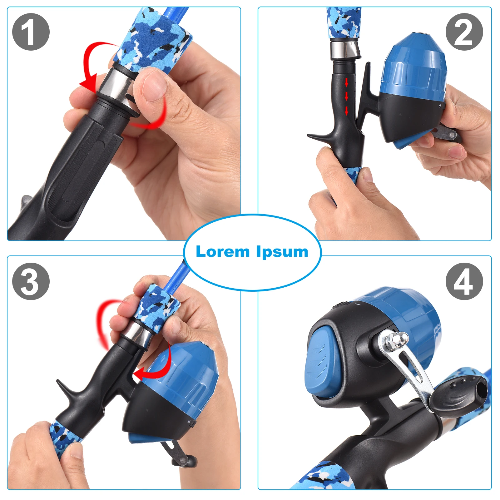 Kids Fishing Pole Telescopic Casting Rod Pole and Reel Combo Full Kit 1.2m/1.5m with Spincast Fishing Reel ,Hooks for Children - Image 4