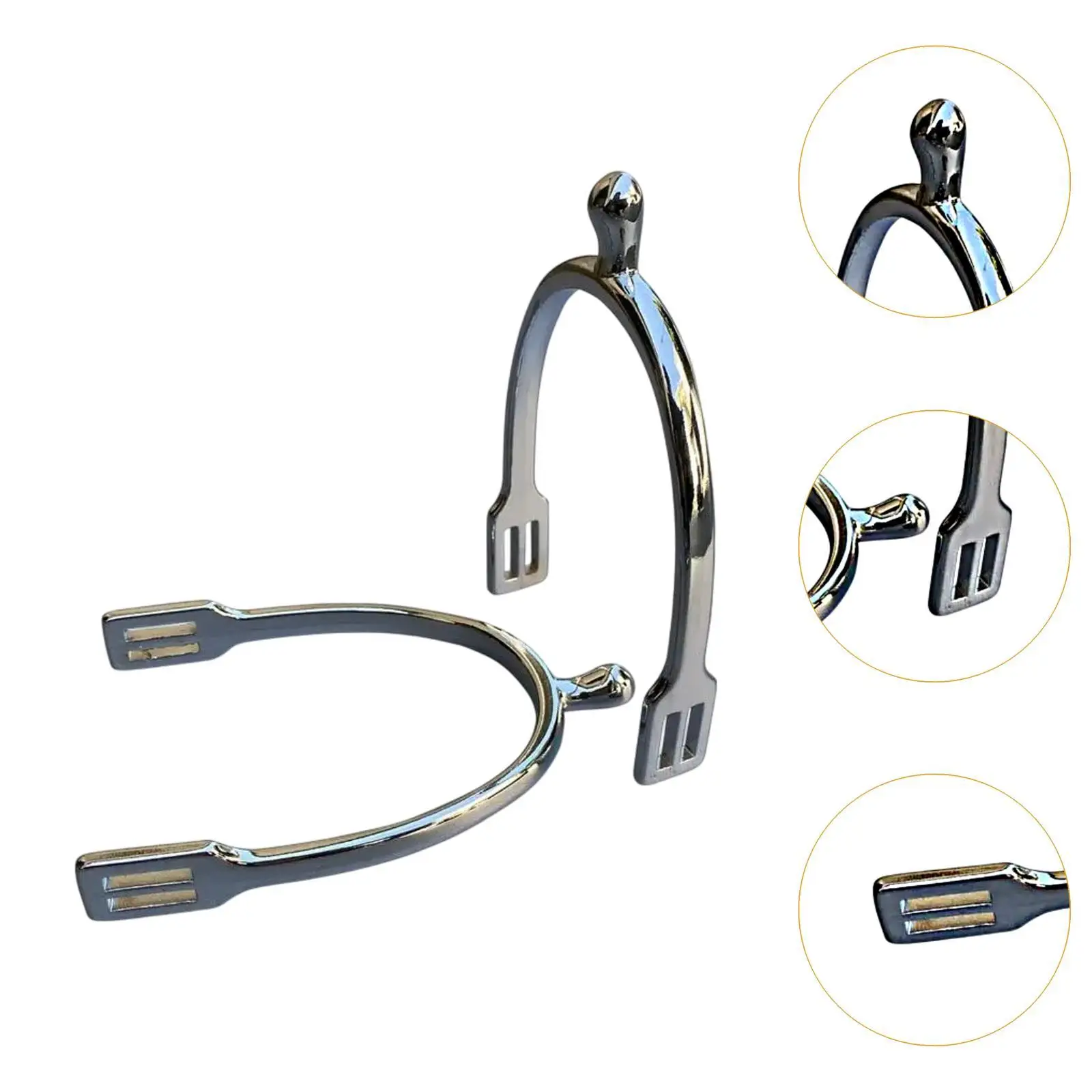 2x Horse Spurs Professional Sturdy Portable Practical Equestrian Equipment Equestrian Training Spurs Zinc Alloy for Women/Kids - Image 5