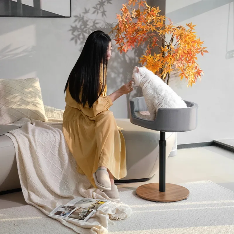 Cat Beds and Furniture Warm Comfortable Stable Cats Accessories Cat Sleeping Nest 360°Rotation Cats Pet Products Supplies