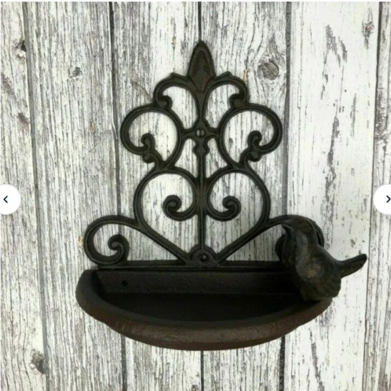 Garden Decorations Bird Feeders Cast Iron Bird Food Bowls Home and Courtyard Ornaments Metal Crafts - Image 2