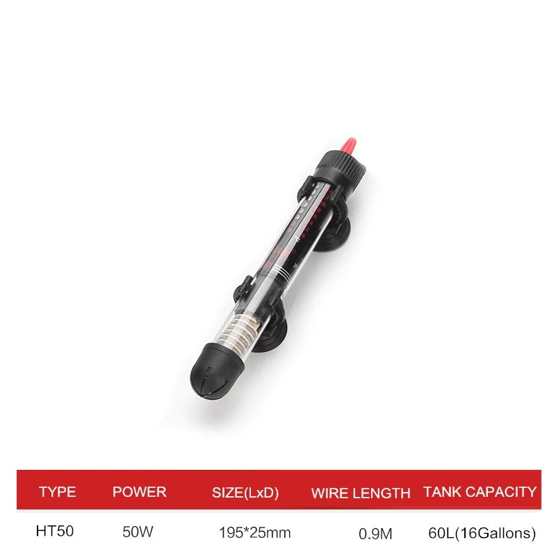 110v-220v Adjustable Temperature Thermostat Heater Rod 25W/ 50W/ 100W/ 200W/ 300W Submersible Aquarium Fish Tank Water Heat - Image 10