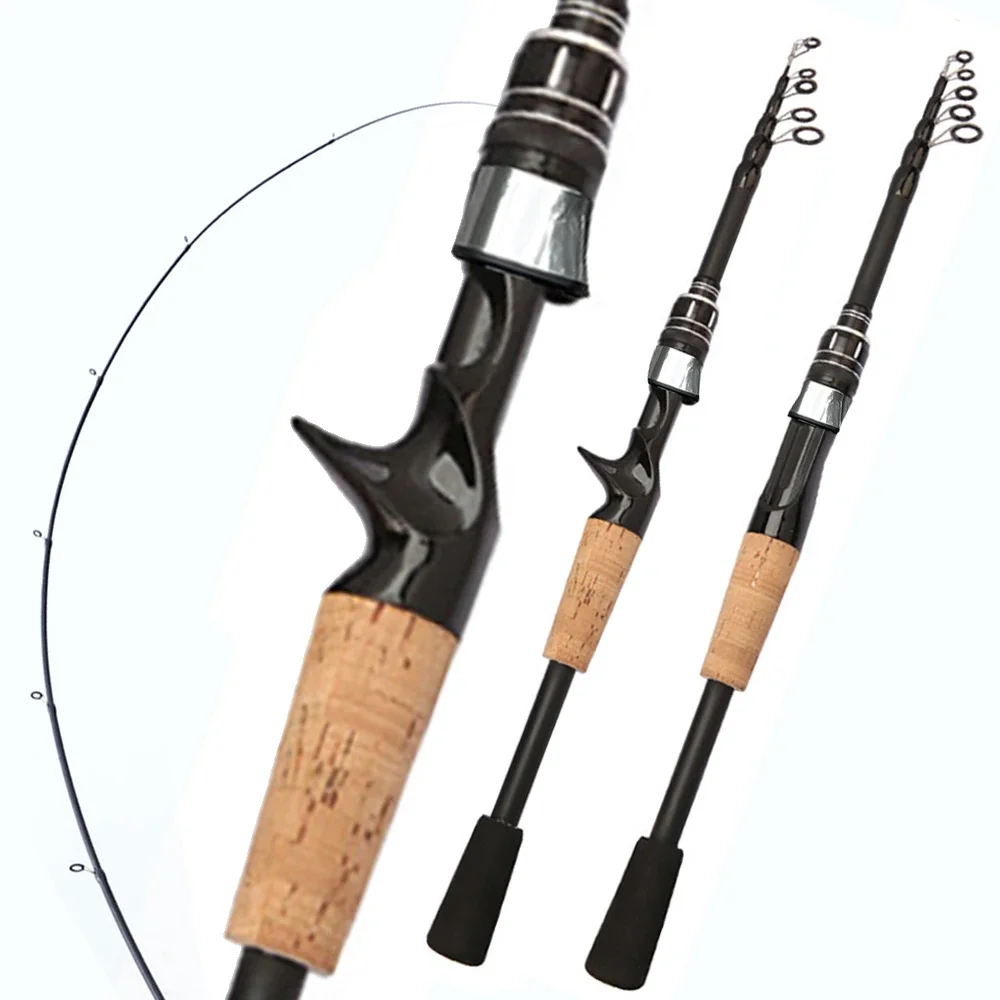 Bait Weight 8-25g Spinning Casting Rods Fishing Pole Tackle 1.5M/1.8M/2.1M/2.4M Telescopic Lure Rod Carbon Cork Wood Handle New - Image 5