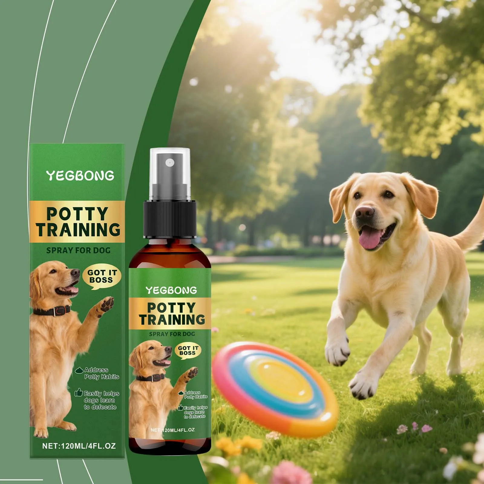 Dog Toilet Training Spray Effectively Guiding Pets Defecate Correcting Toileting Habits Plant Ingredients Non-toxic Pet Supplies - Image 2