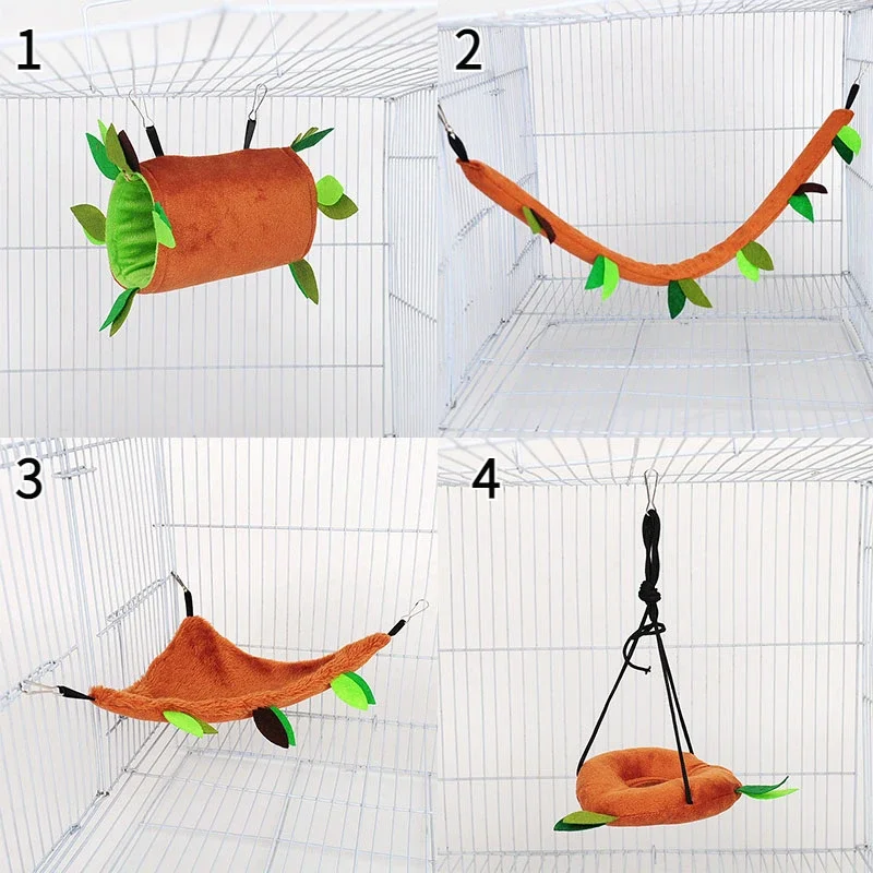 Plush Hammock Hamster Hammock for Rats Rodent Warm Cute Small Animal Assessories Guinea Pig Ferret Squirrel Nests Pets Supplies - Image 2