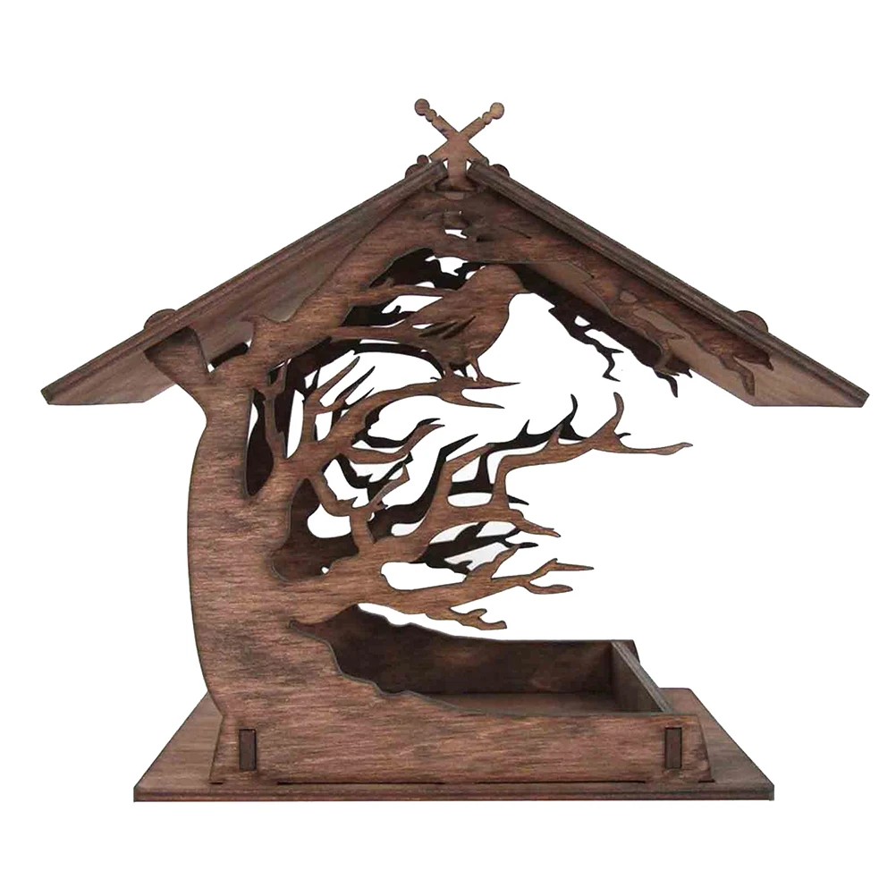 DIY Assemble Wood Birds Food Holder Outdoor Hanging Birds Food Holder Pet Supplies Durable Diy Bird Feeder Garden Decor - Image 5