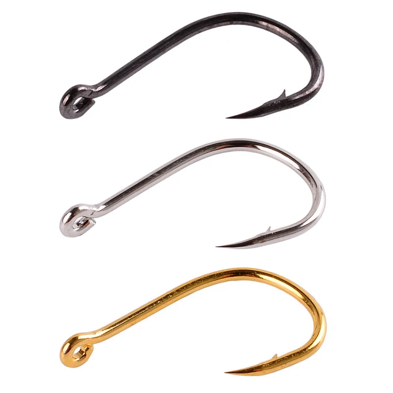 Fishing Hooks Set 100Pcs Box 10 Series High Carbon Steel Single Circle Fishing Hook Fly Fishing Jip Barbed Carp Hooks - Image 5
