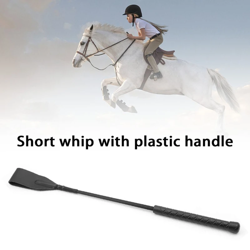 Portable Pointer Equestrian Training Horse Whip Stage Performance Props Lash Supplies Racing Riding Crop With Handle PU Leather - Image 3