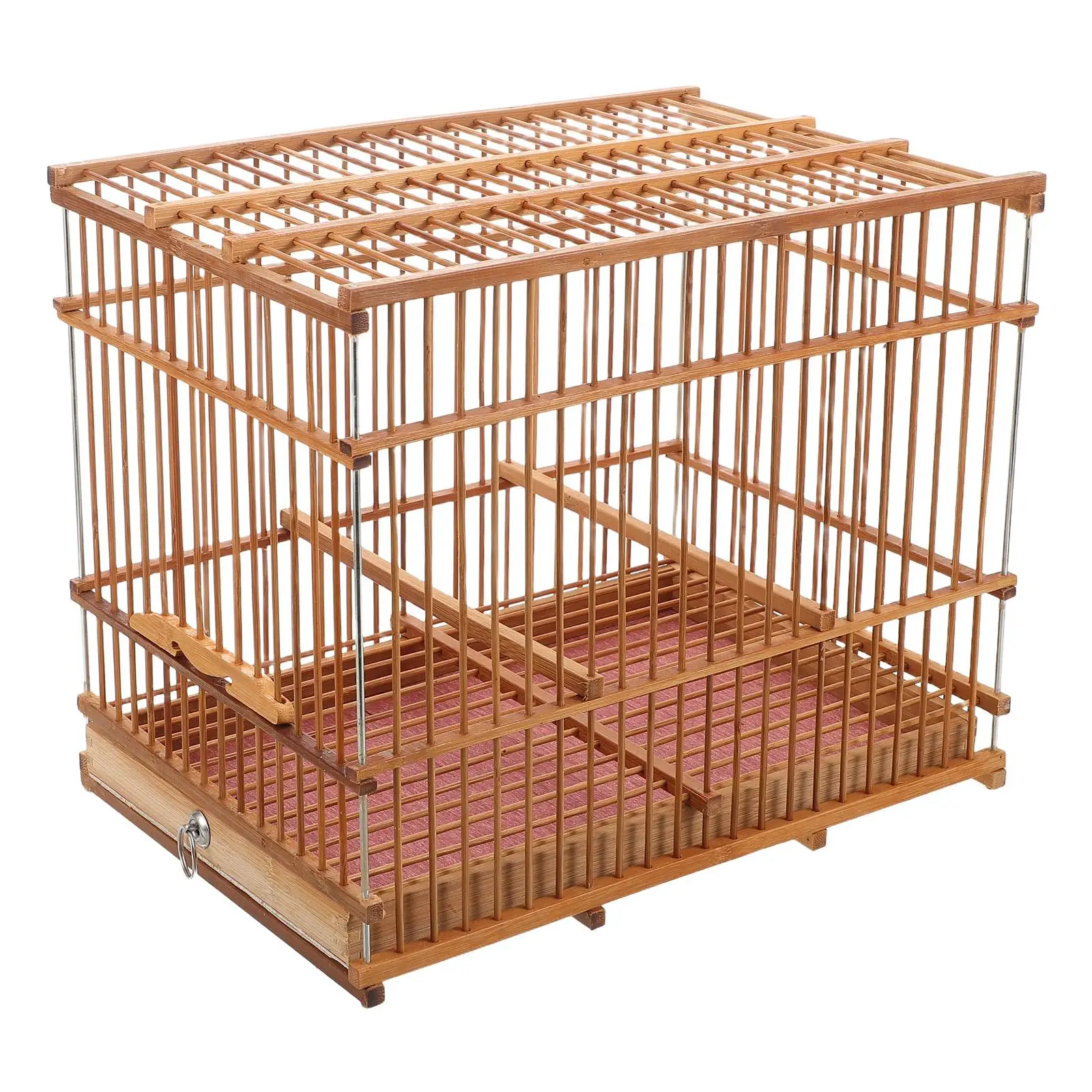 Small Bamboo Woven Bird Cage Lightweight Portable Travel Cage For Birds Home Decorative Flight Cage With Intricate Design - Image 2