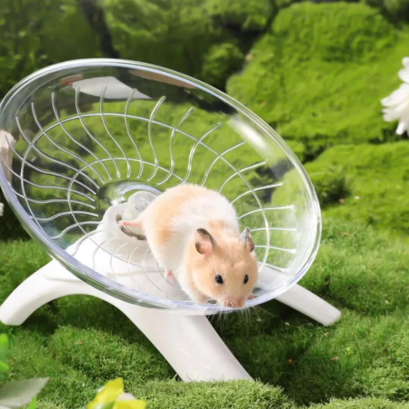 Hamster Running Disc Toy Sport Running Silent Transparent Small Pet Rotatory Jogging Wheel Wheel Toys Pet Hamster Cage Supplies - Image 3