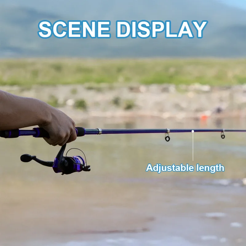Fishing Pole Set Full Kits With Telescopic Fishing Rod And Spinning Reel Baits Hooks Travel Pole Set - Image 5