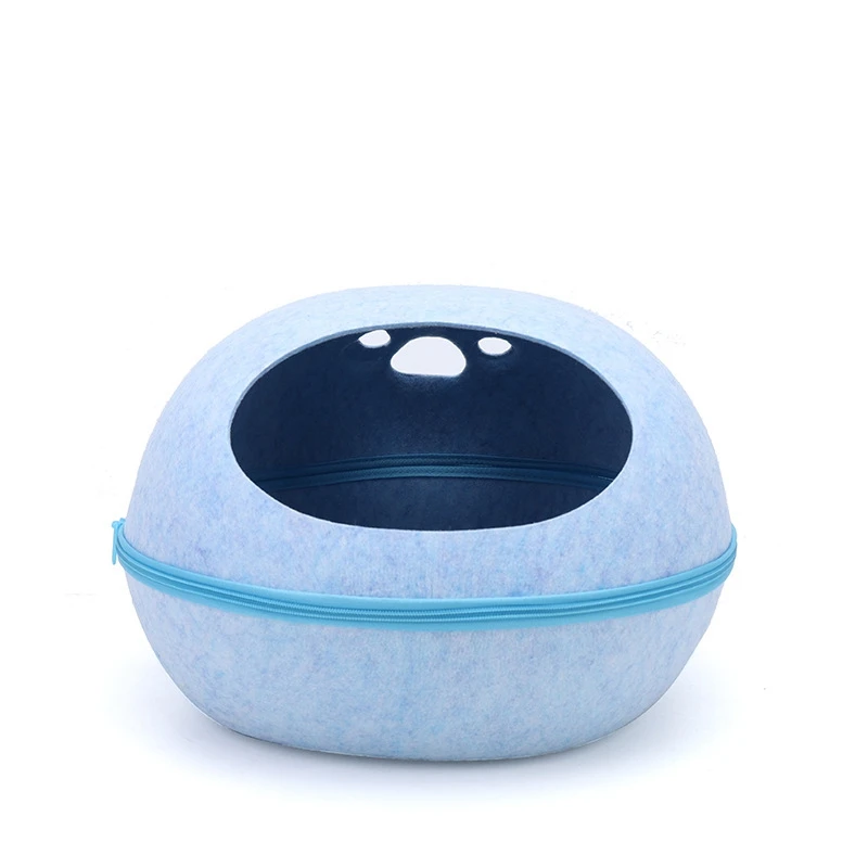 Cat Bed Detachable Natural felt Cat Bed Breathable Cat Cave Dark Gray Cat Bed House With Cushion for Pets Cats Pet Accessories - Image 10