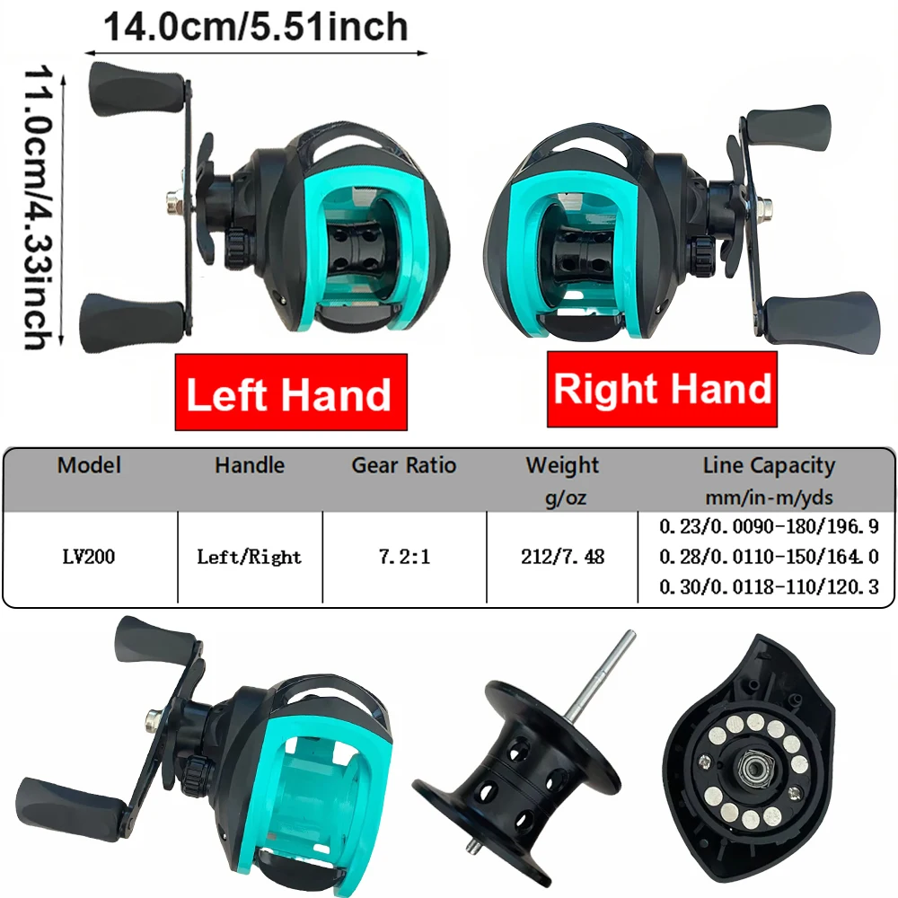 Fishing Rod Reels Combo 4/5Sections ML Action 3.5g-14g Ultralight Trave Rod With Baitcasting Reel Kit Carp Fishing Pesca1.8/2.1m - Image 3