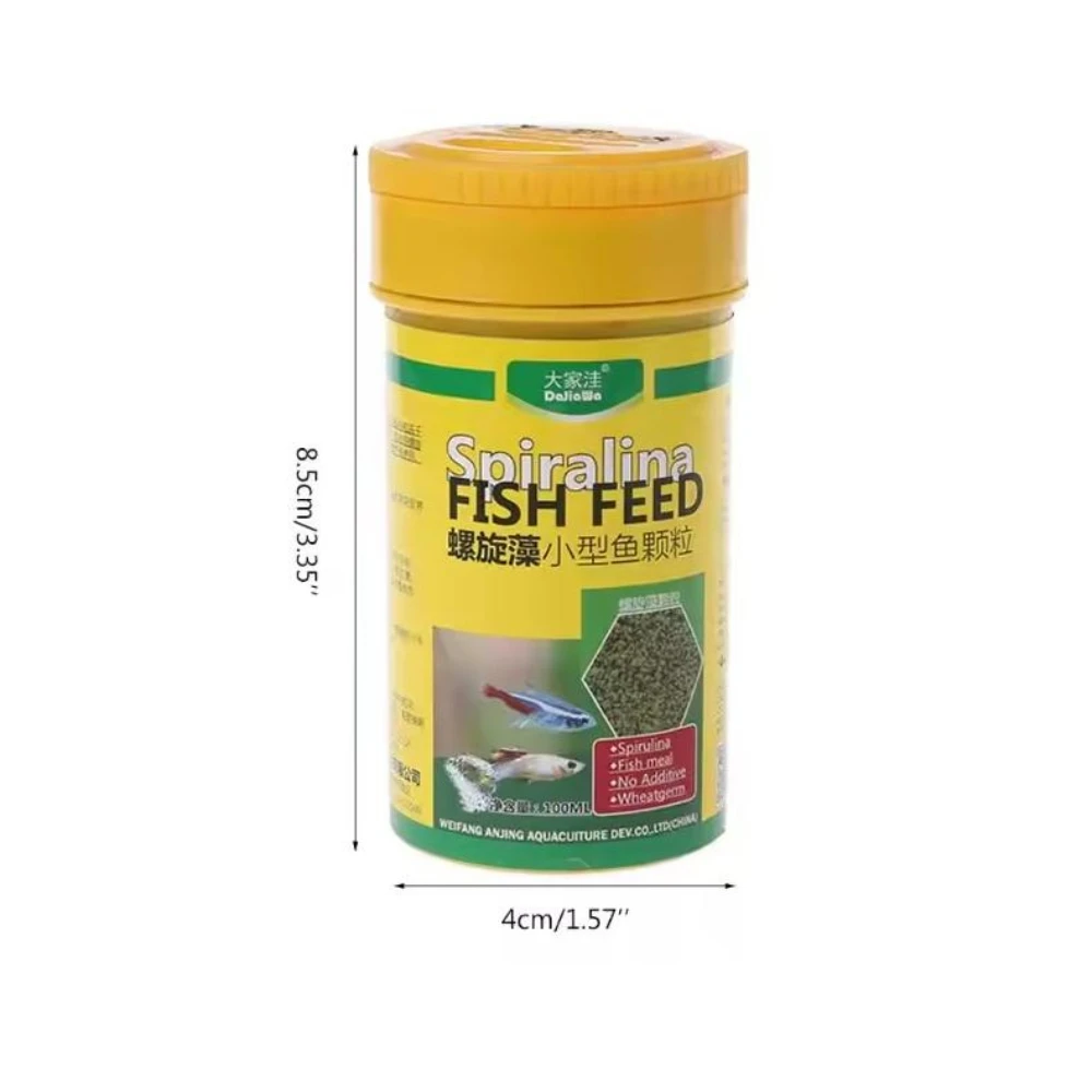 100ml Tropical Fish Spirulina Food Granule Fish Nutrition Food For Aquarium Fish Tank Color Enhanced Feeding Feeder Supplies - Image 6