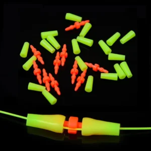 10PCS Bobber Float Stoppers Yellow Orange Fishing Tackle Accessories Fishing Float Sea Fishing Clip Anti Wind Bar Tool