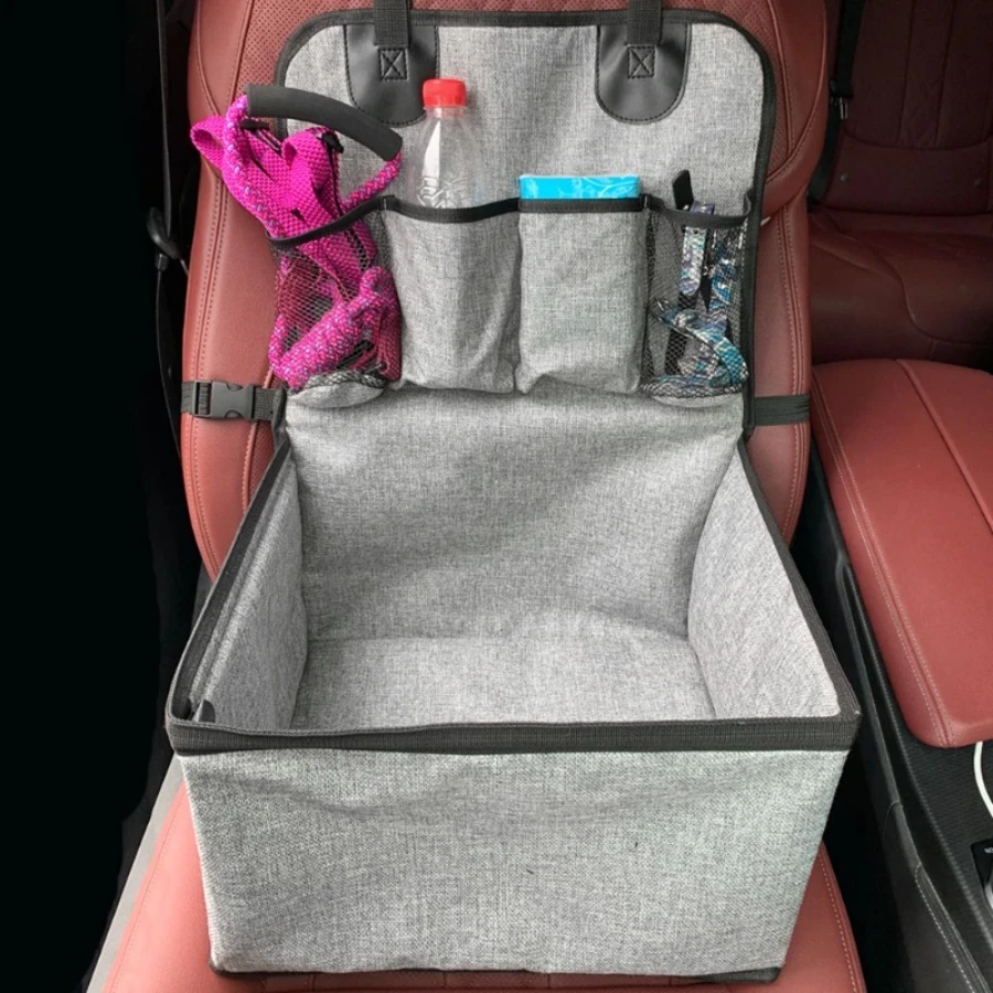 Dog Car Seat,Puppy Booster Seat for Car Front Seat with Storage Pockets,Pet Booster Car Seat for Small to Medium Dog - Image 4