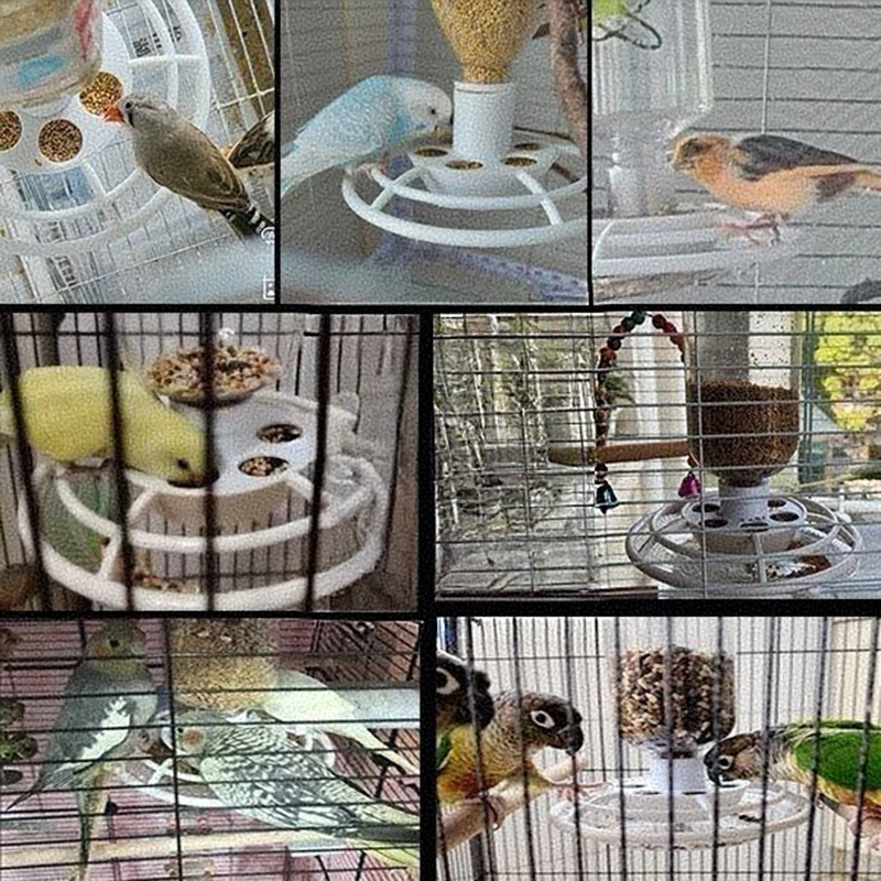 Automatic Bird Feeder with Anti-Scatter, Parrot Food Dispenser for Cage, Hanging Hook Auto-Feeding Container for Small Birds - Image 6
