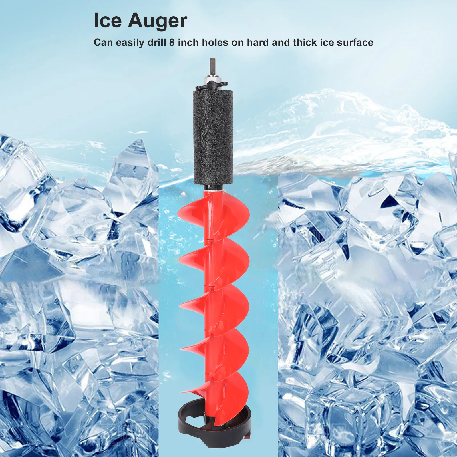 Ice Fishing Auger Ice Auger For Fishing Electric Nylon Corless With Positioning Drill For Enthusiasts Electric Ice Fishing Auger