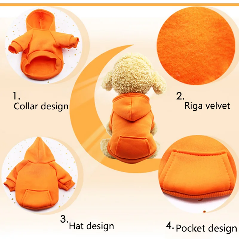 Fashion Pet Clothes For Dogs Coat Jackets Cotton Hoodies Dog Clothes Puppy Pet Overalls For Dogs Cat Clothing Pets Outfit S225 - Image 5