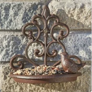 Garden Decorations Bird Feeders Cast Iron Bird Food Bowls Home and Courtyard Ornaments Metal Crafts