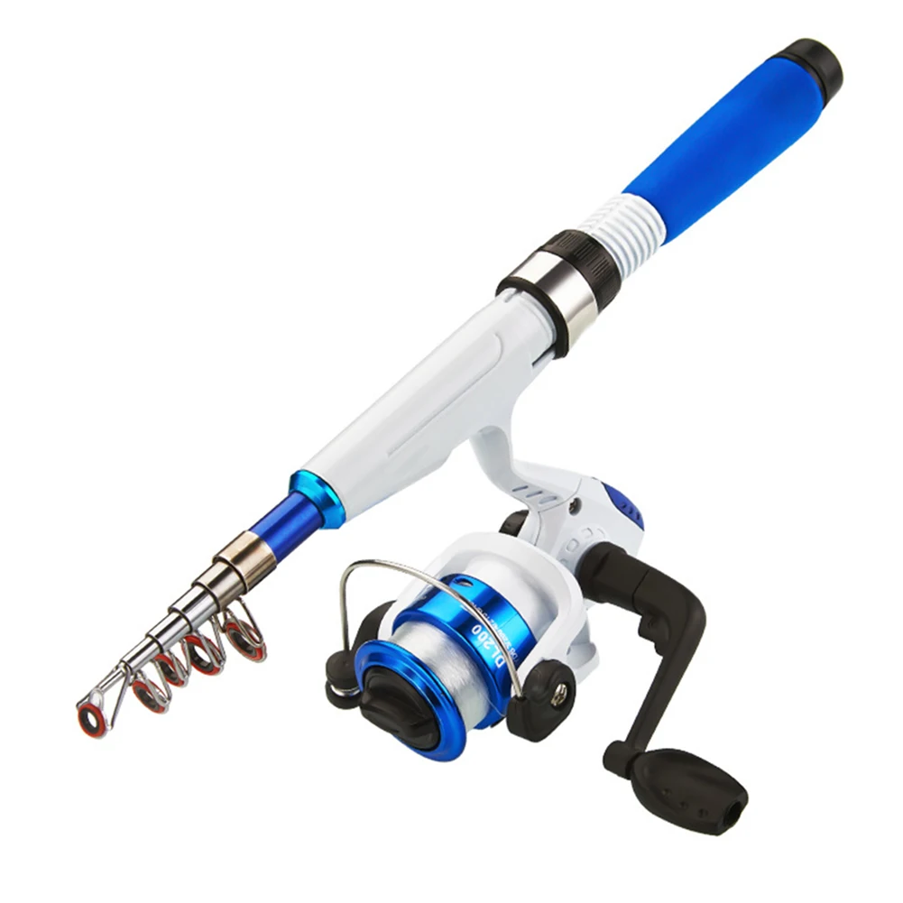 1.2M Mini Fishing Pole Kits With Short Telescopic Fishing Rod And-Spinning Reel Baits Travel Pole Set For Beginner Children - Image 3