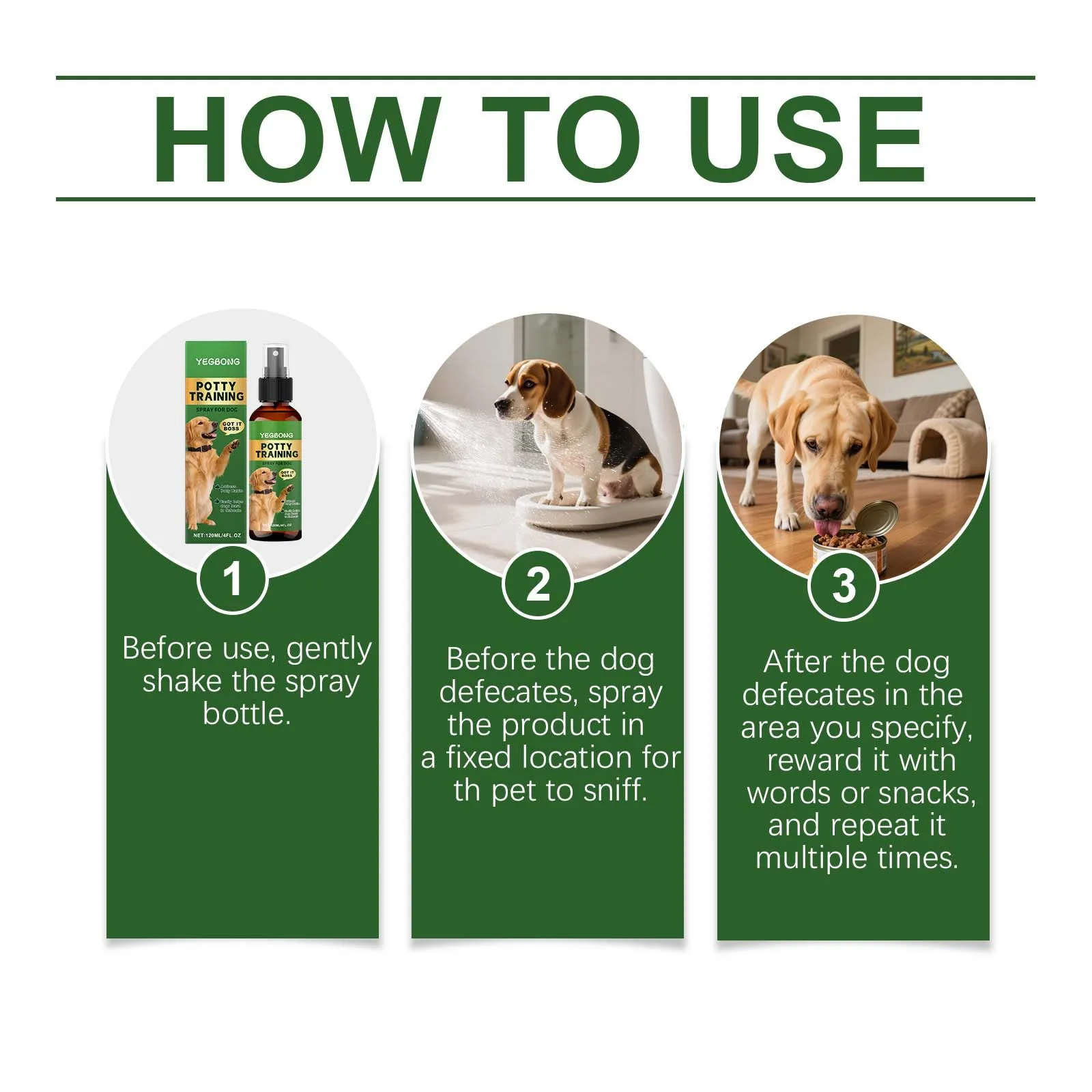 Dog Toilet Training Spray Effectively Guiding Pets Defecate Correcting Toileting Habits Plant Ingredients Non-toxic Pet Supplies - Image 6