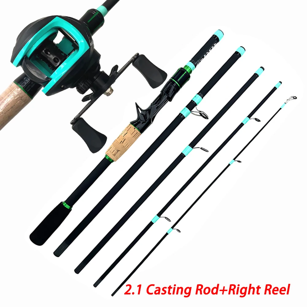 Fishing Rod Reels Combo 4/5Sections ML Action 3.5g-14g Ultralight Trave Rod With Baitcasting Reel Kit Carp Fishing Pesca1.8/2.1m - Image 9