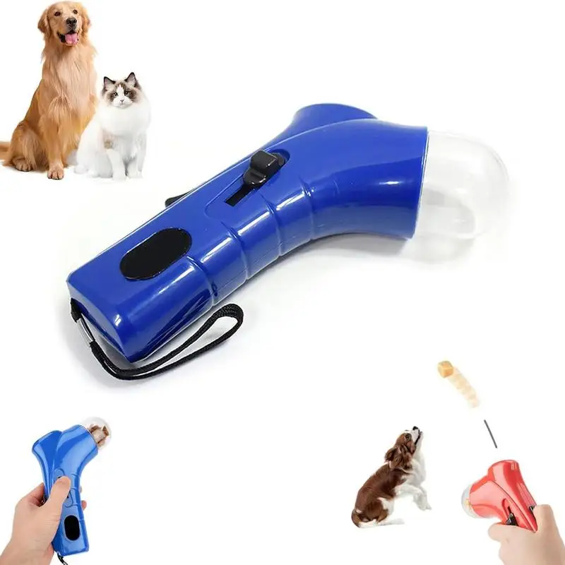 cat Dog Treat Dispenser Launcher Gun Toys Dog Handheld Pet Puppy Food Feeder Toy Puppy Snack Shooter Feeder Dog Interactive Toys - Image 3