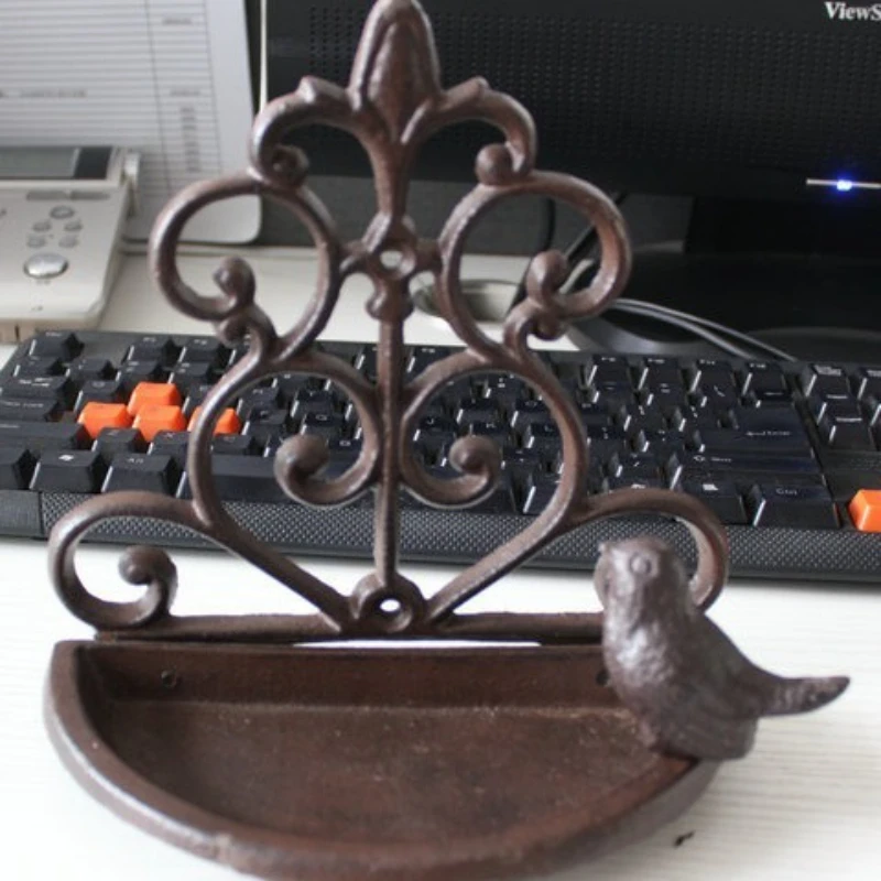 Garden Decorations Bird Feeders Cast Iron Bird Food Bowls Home and Courtyard Ornaments Metal Crafts - Image 5