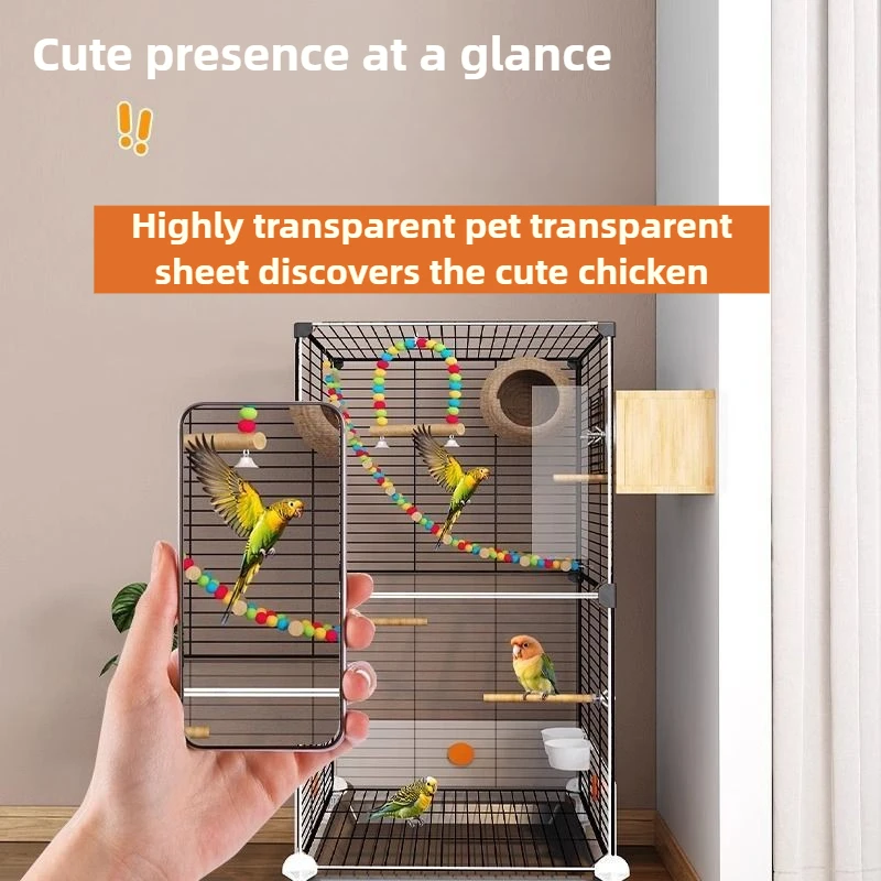 Large Household Bird Cage Set Splash-proof Luxury Parrot Cage Water Feeder Canaries Villa Swing Bird Cages Nest Big Pet Supplies - Image 5