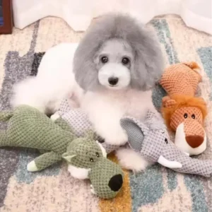 2025 Pet Dog Toys for Large Dogs Cute Plush Squeak Fleece Durable Chewing Cute Soft Pet Molar Toys Dogs Accessories