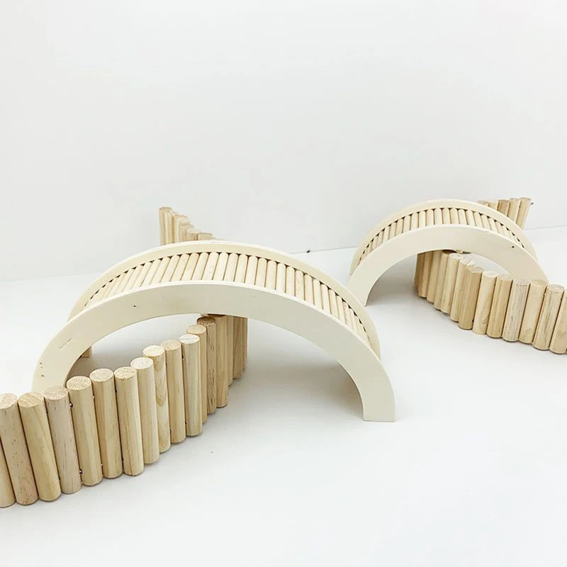 S/M/L Hamster Climbing Ladder Wooden Bridge for Guinea Pigs Rats Small Animals Toys Cage Decor Accessories Szczury Akcesoria - Image 3