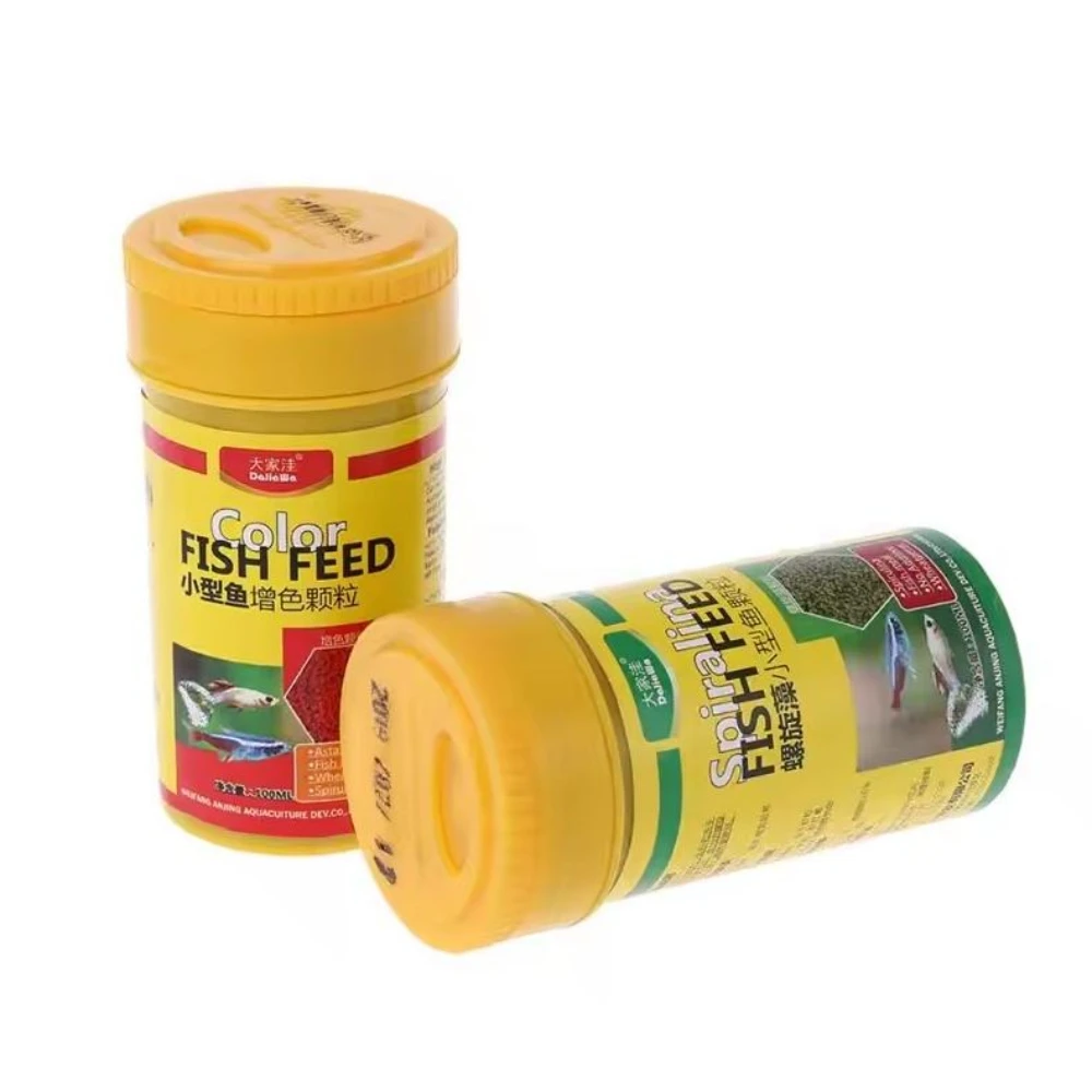 100ml Tropical Fish Spirulina Food Granule Fish Nutrition Food For Aquarium Fish Tank Color Enhanced Feeding Feeder Supplies - Image 2