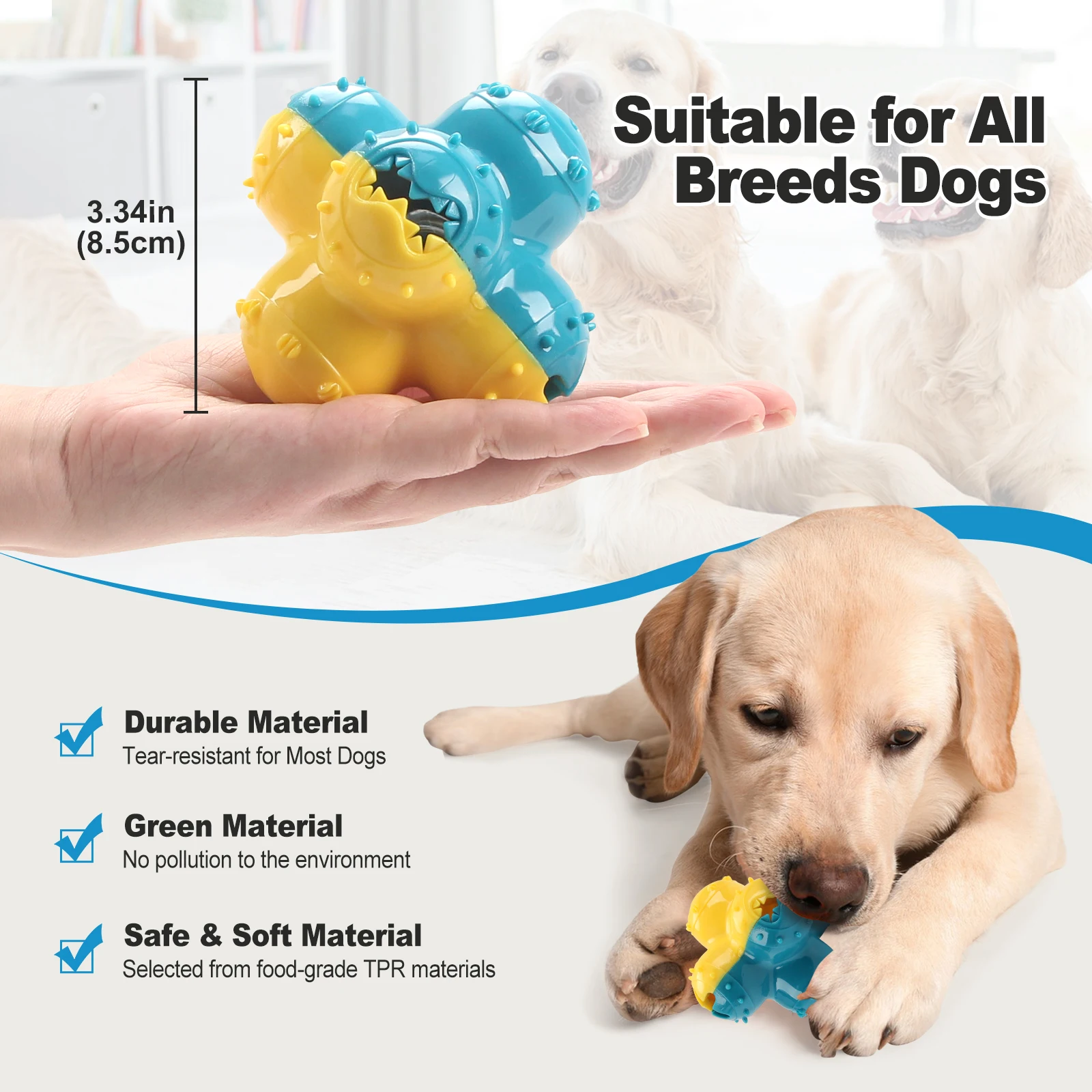 Dog Chewing Toys Dog Grinding Toys Dog Voice Toys Teeth Cleaning Ball Interactive Training Anti Bite Rubber Toys Pet Products - Image 5