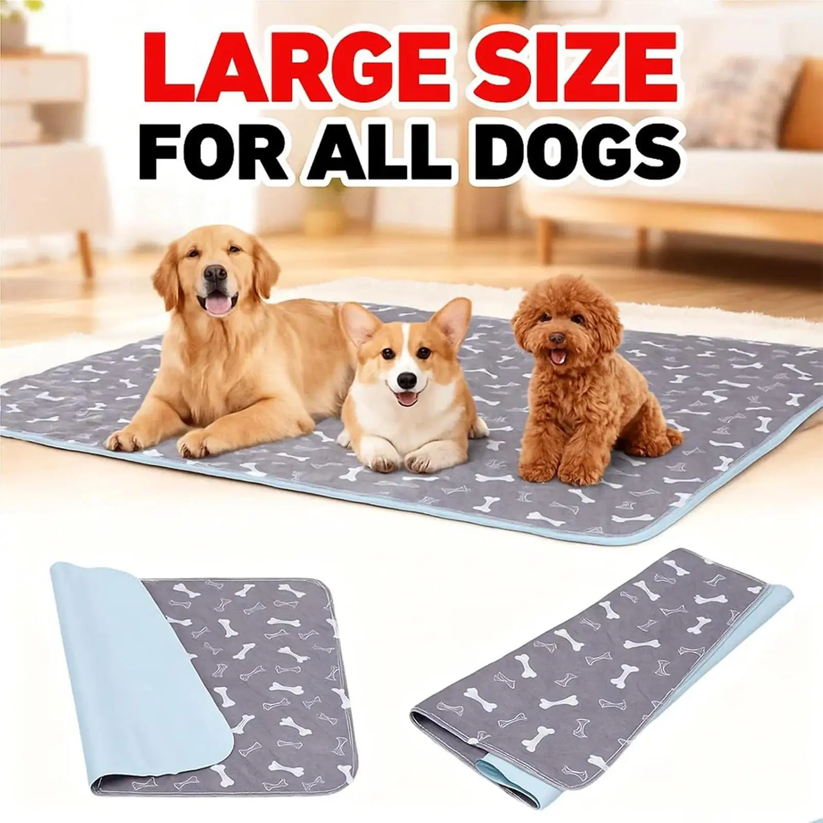 Dog Pee Pads Fast Absorbent Pet Training Mat Leak-Proof Pet Training Pads for Dogs Indoor for Pee Cats Potty Training pee pads - Image 3