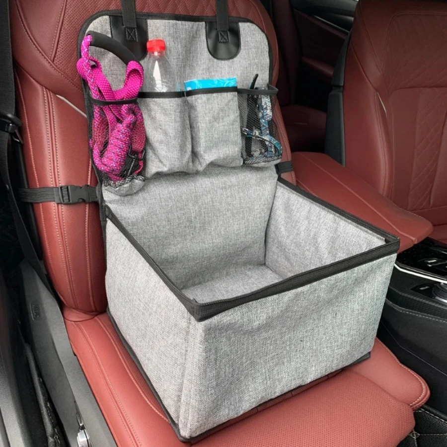 Dog Car Seat,Puppy Booster Seat for Car Front Seat with Storage Pockets,Pet Booster Car Seat for Small to Medium Dog - Image 6
