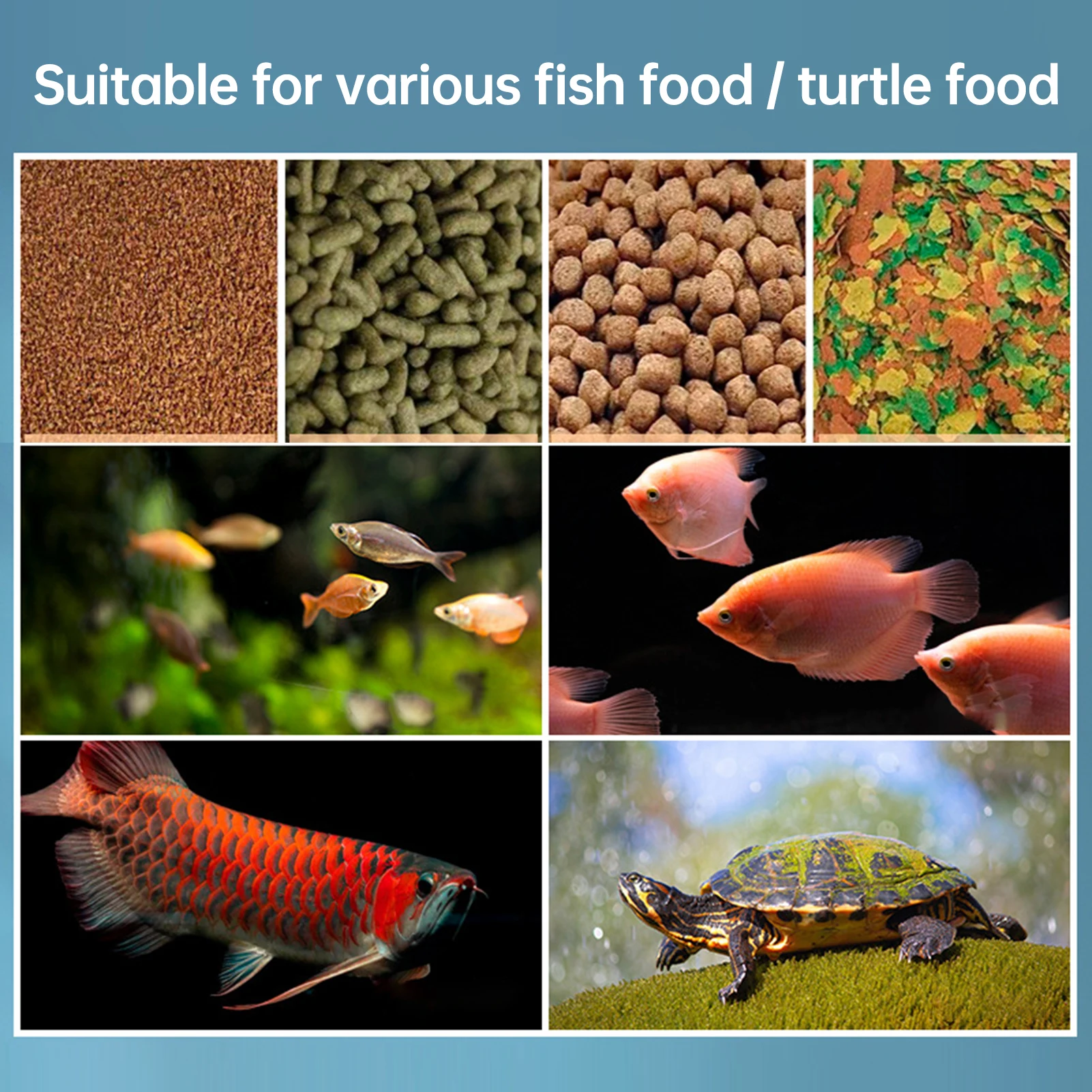 Automatic Fish Feeder 500ml Tank Auto Fish Food Dispenser Timer Feeder Manual Adjustable Outlet for Fish Turtle Food Aquarium - Image 5
