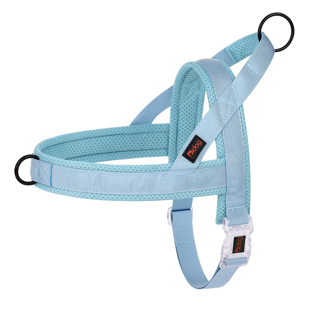 No Pull Nylon Dog Harness Adjustable Pet Dogs Training Harnesses Vest Breathable Pitbull Pug Harnesses For Small Large Dogs Pink - Image 9