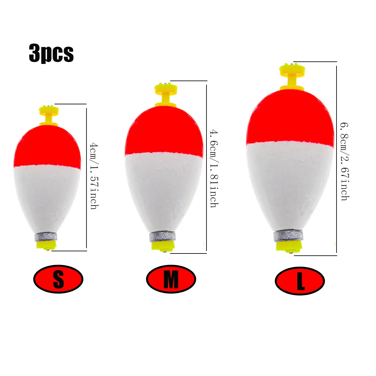 Fishing Bobbers Floats Set Foam Snap on Float Weighted Bobbers Fishing Push Button Snap-on Bobbers Spring Oval Assortment - Image 8