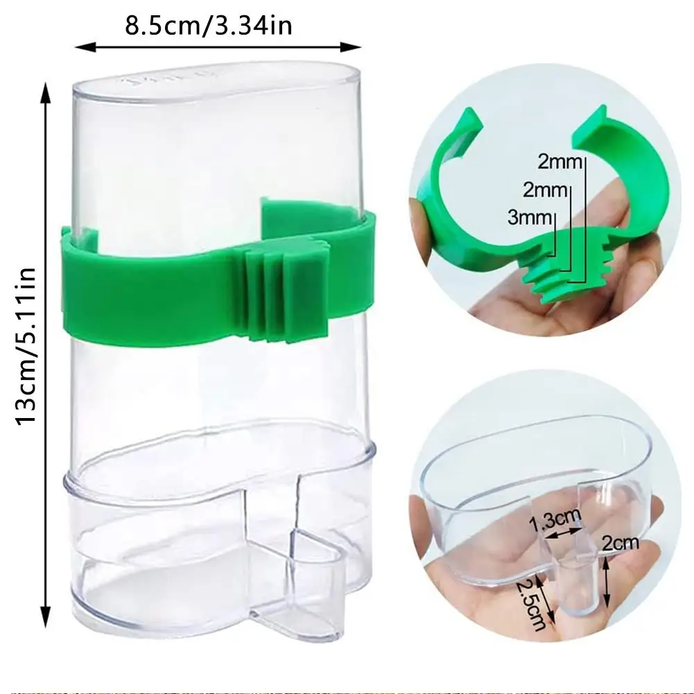 Birds Feeding Watering Bird High-quality Plastic Feeder Food Water Feeding Automatic Drinker Parrot Pet Dispenser Bird Food Box - Image 6