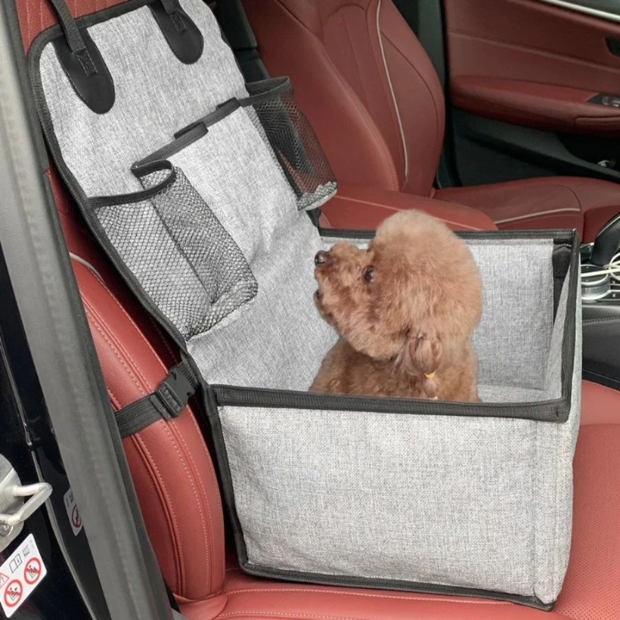 Dog Car Seat,Puppy Booster Seat for Car Front Seat with Storage Pockets,Pet Booster Car Seat for Small to Medium Dog - Image 5