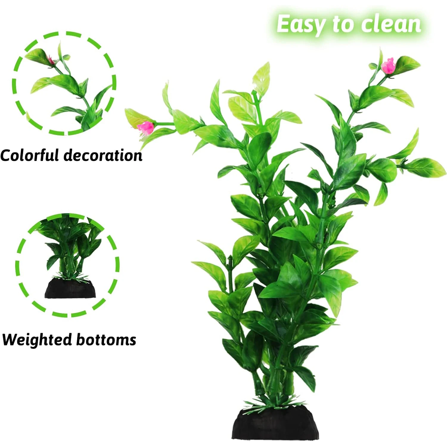 Fish Tank Accessories Green Plants 10pcs Green Fish Tank Decorations Aquarium Artificial Plastic Plants Decor Plastic Plants - Image 4