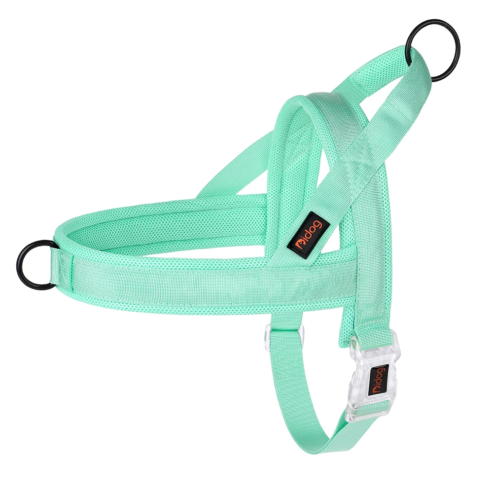 No Pull Nylon Dog Harness Adjustable Pet Dogs Training Harnesses Vest Breathable Pitbull Pug Harnesses For Small Large Dogs Pink - Image 3