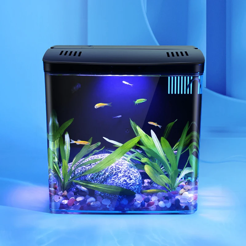 Fish tank living room small mini Douyu tank household tabletop ecological tank self circulating back filter goldfish tank - Image 2