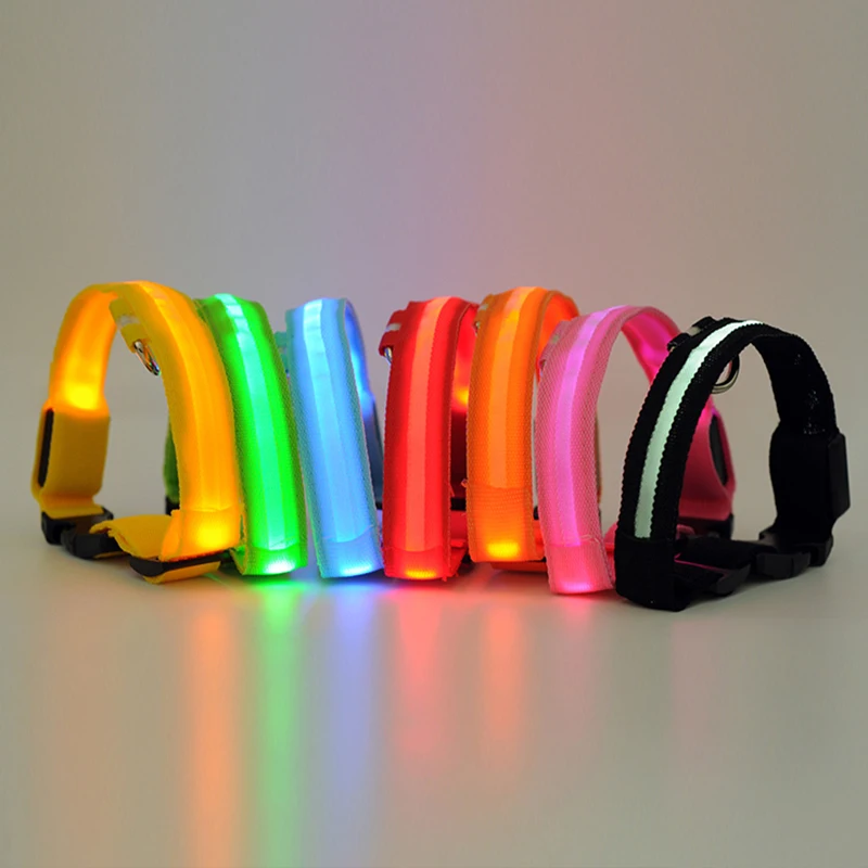 Dog Collar LED Light Electronic Night Safety Anti-Lost Nylon Adjustable Luminous Glowing Collar For Dogs Cats Pet Products Xs-XL - Image 5